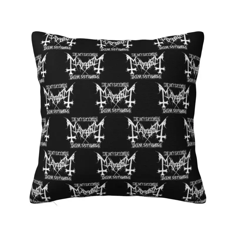 Custom Mayhem Band Logo Cushion Cover 3D Printing Square Floor Pillow Case for Living Room Pillowcase Home Decorative