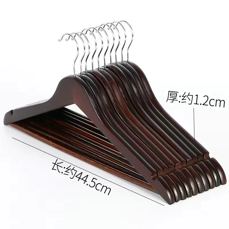Thickened Solid Wood Clothes Hanger Non Slip Garment Rack Matching Trouser Holder For Hotel Household Wardrobe Clothes Storage 6