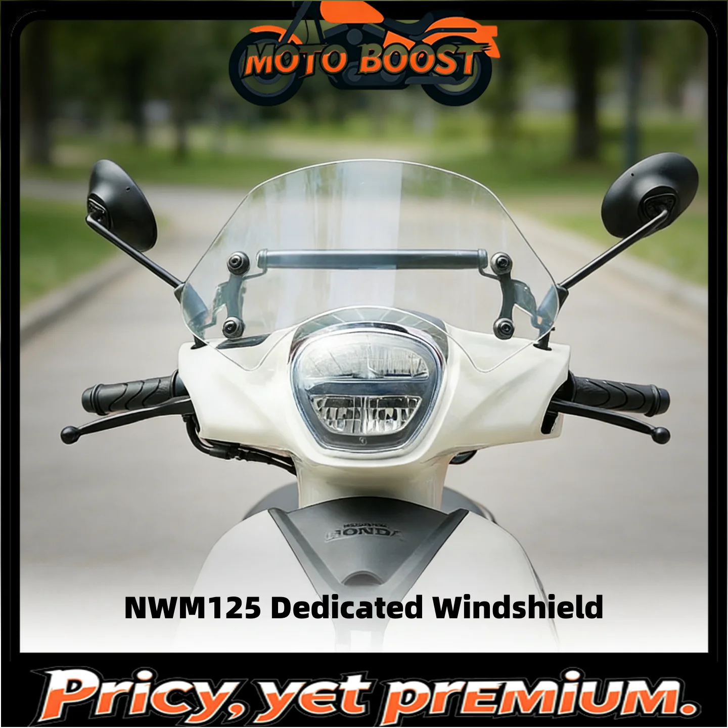 

【Premium quality】For Honda NWM125: Extended and widened windshield and chest protector accessories.