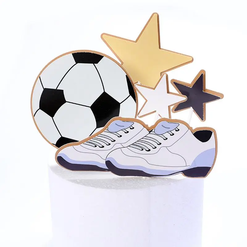 Voetbal Taarttopper Verjaardagsfeestje Decor Voetbal Wereldbeker Thema Sportfeest Voetbal Jongen Babyshower Kinderen Taartbenodigdheden
