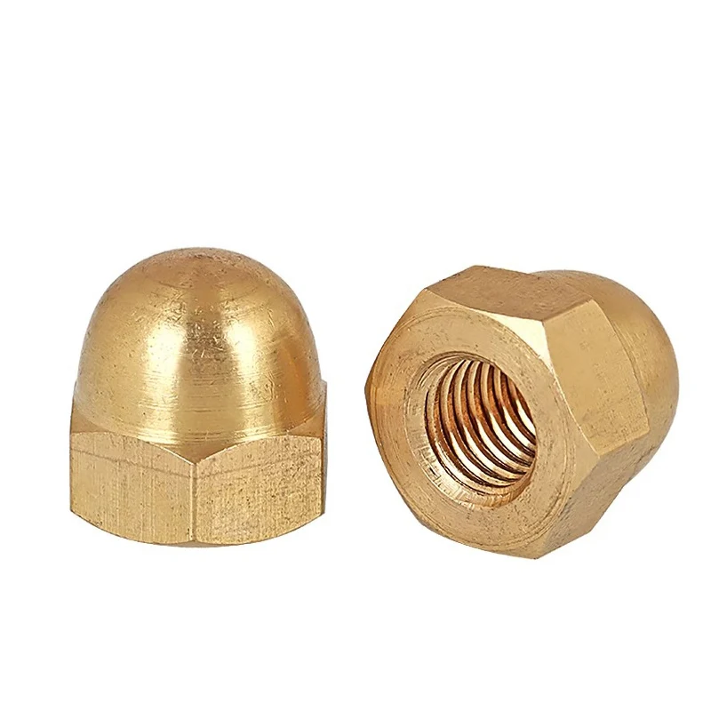 1~20pcs Solid Brass Acorn Nuts M3 M4 M5 M6 M8 M10 M12 M14 M16 M18 M20 Gold Hex Decorative Dome Head Cover Semicircle Acorn Nut