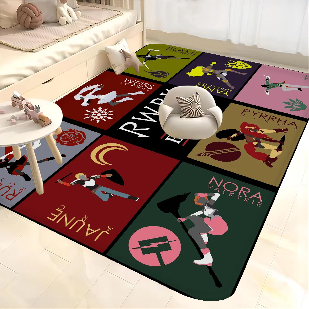 Cartoon R-RWBY Door Mat Nordic Style Bedroom Living Room Doormat Home Balcony Anti-Slip Alfombra