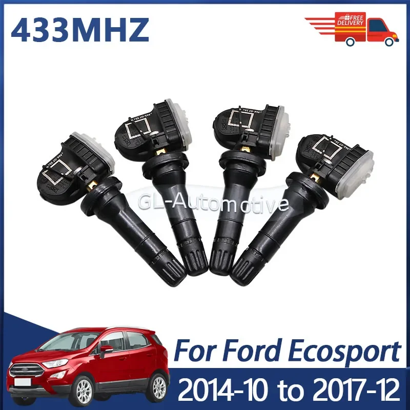 

Датчик контроля давления в шинах, 4 шт., для Ford Ecosport 2014-2017, датчик TPMS EV6T-1A180-CB EV6T-1A180-CC 433 МГц