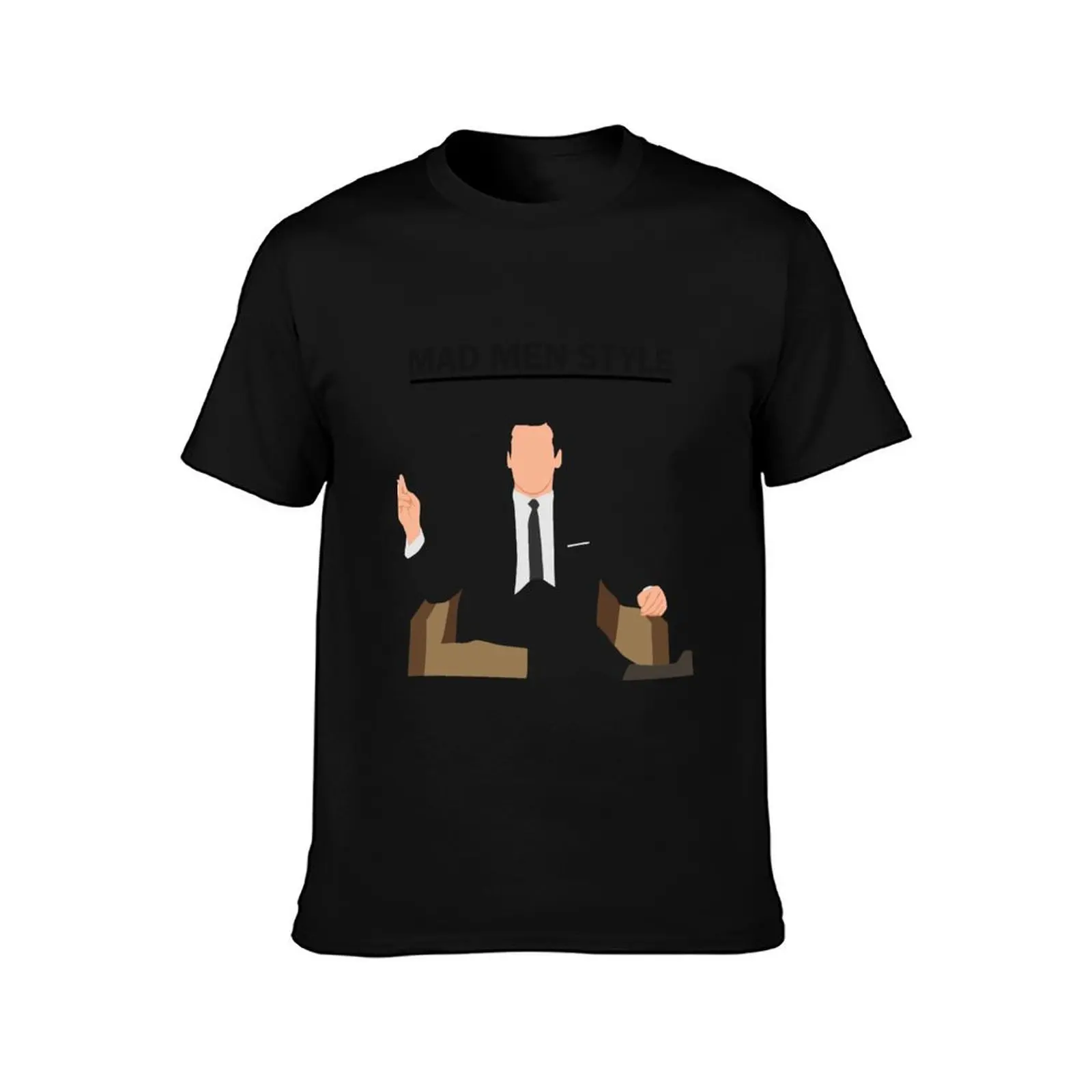 Mad men style Don Draper style T-Shirt Relaxed Fit Casual Short Sleeve Top T-Shirt