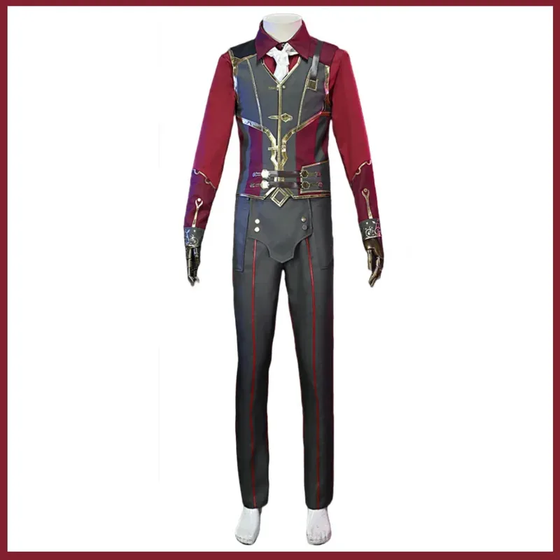 Kostum Cosplay Game LOL Arcane Silco Anime Seragam Militer Jas Hujan Boot Wig Pria Dewasa Setelan Pesta Natal Halloween f;'d;