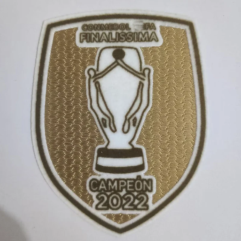 Conmebo FlNALISSIMA Campeon 2022 Football Badges Flocking Iron On Soccer Patches