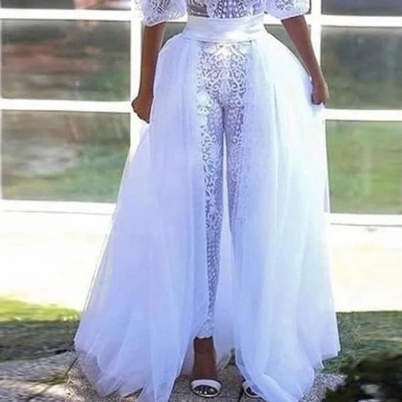 Trem destacável de tule para casamento, Saia removível para vestidos, Festa nupcial, Prom Overskirt, Front Open