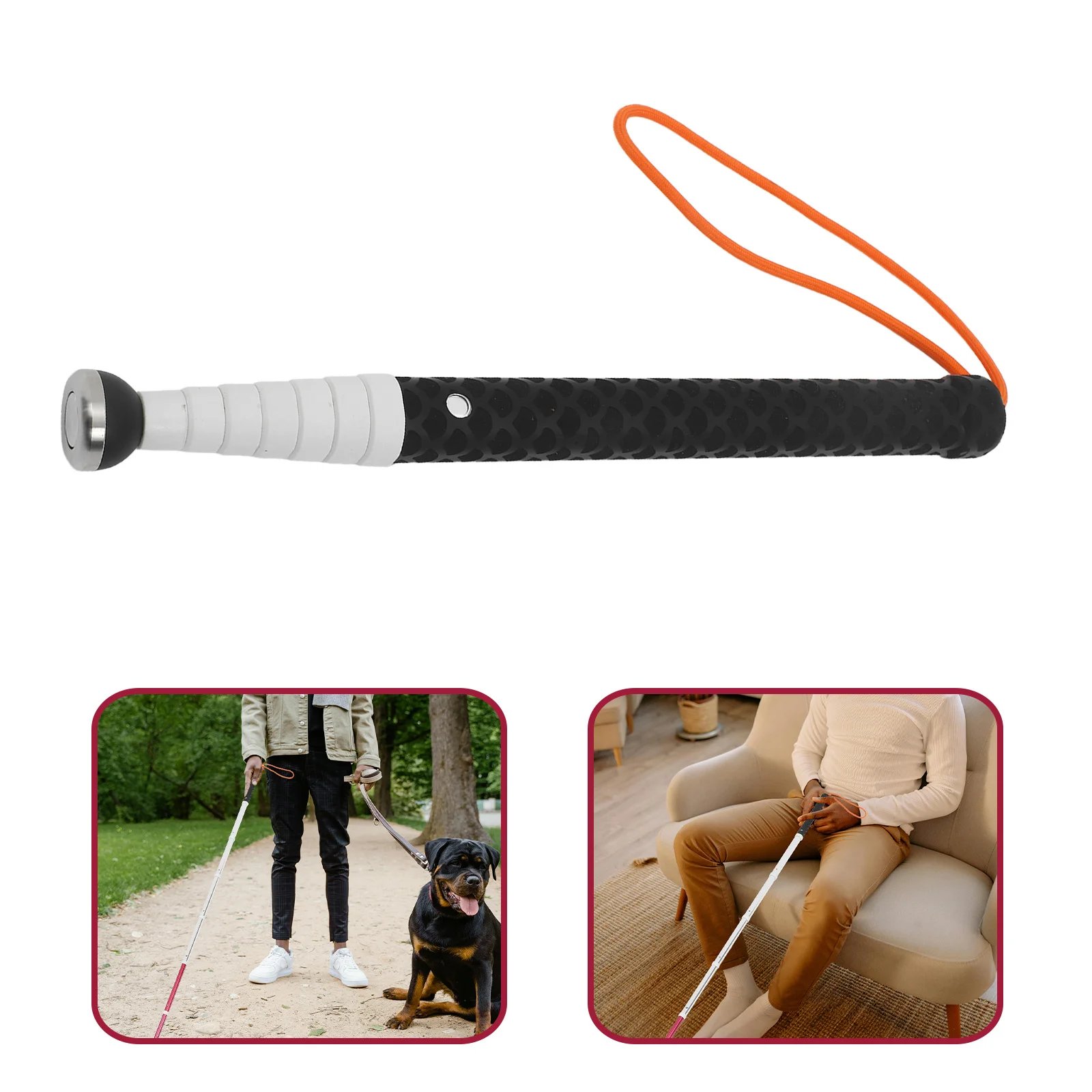 

Portable Blind Cane 29-125Cm Adjustable Folding Mobility Stick Lightweight Titanium Alloy For Blind Travel Daily Use