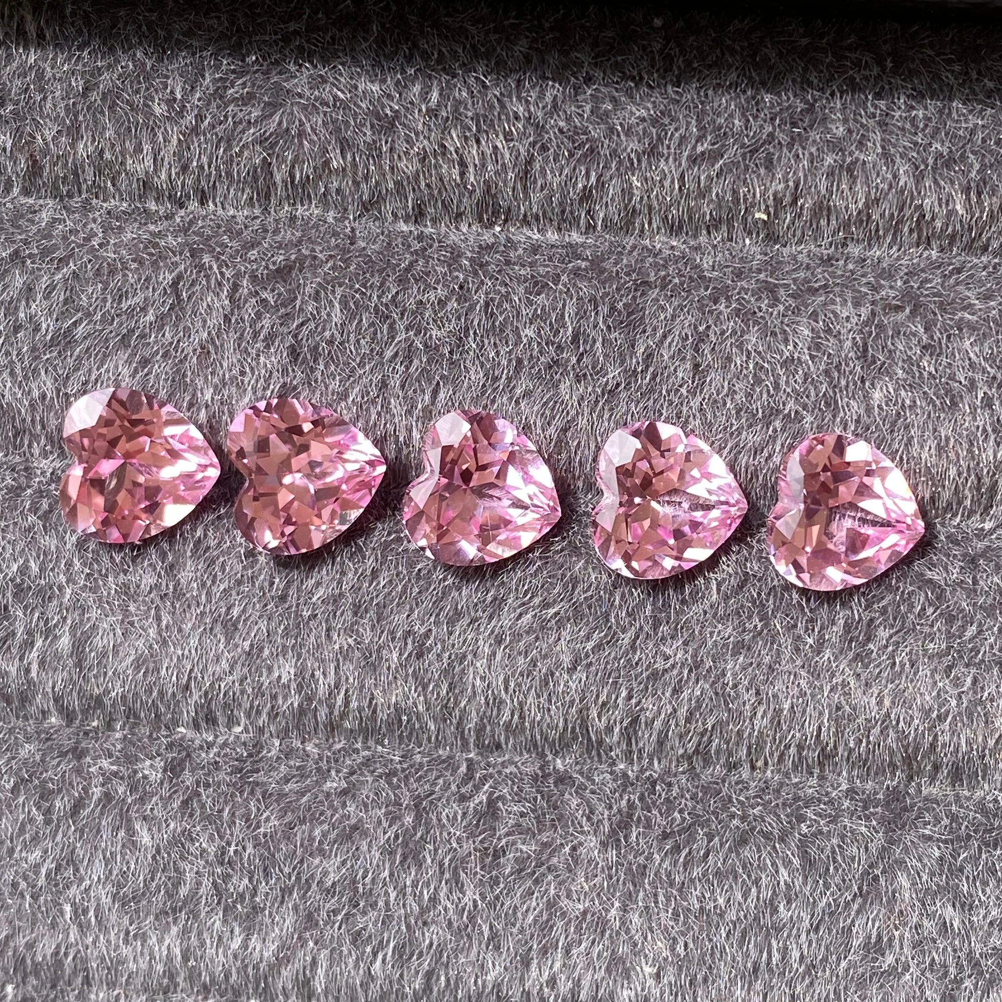 

Eme jewe Lab Grown Sapphire Cherry Blossom Pink Heart Cut For Charms Advanced Jewelry Making Materials With AGL Certificate