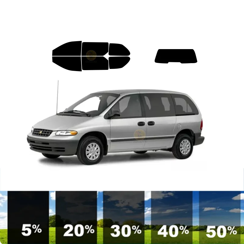 precut Removable Window Tint Film For Car 100% UVR Heat Insulation Carbon ﻿For CHRYSLER TOWN & COUNTRY MINI VAN 1996-2000