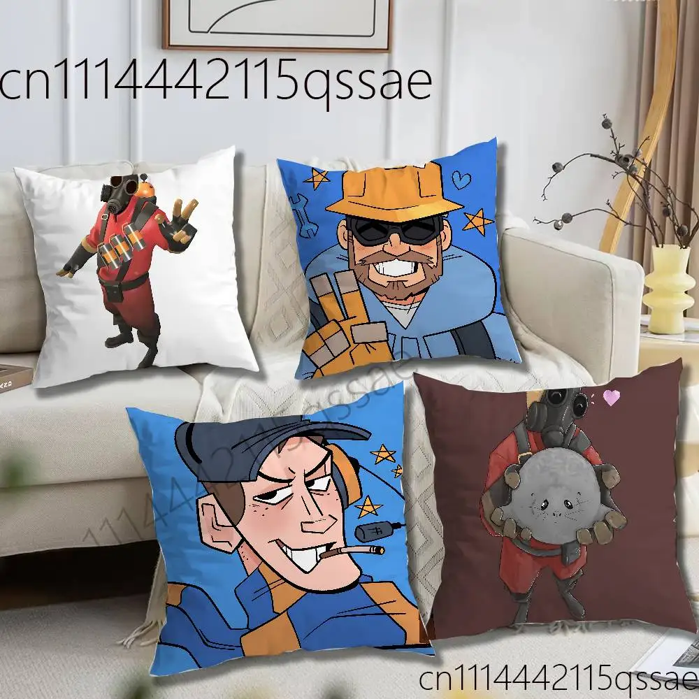 For Scout Sniper T-Team TF2 Pillow case Printed Polyester Throw Pillow Cover Decorative Sofa Cushion Pillowslip Home Decor