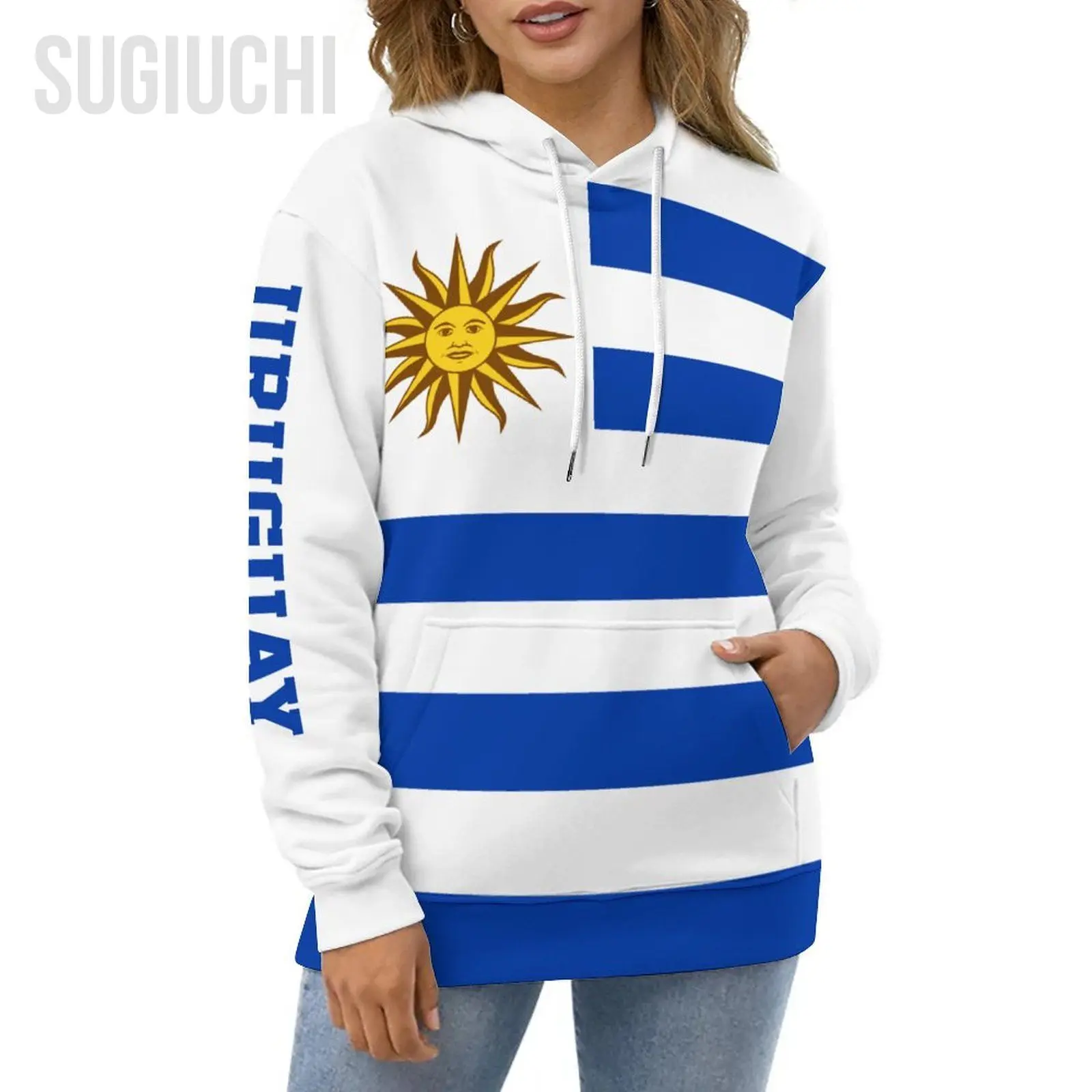 Bluza z kapturem Unisex 3D z flagą Uruguay męskie damskie bluzy z kapturem z poliestru bluza w stylu Harajuku na co dzień fajne