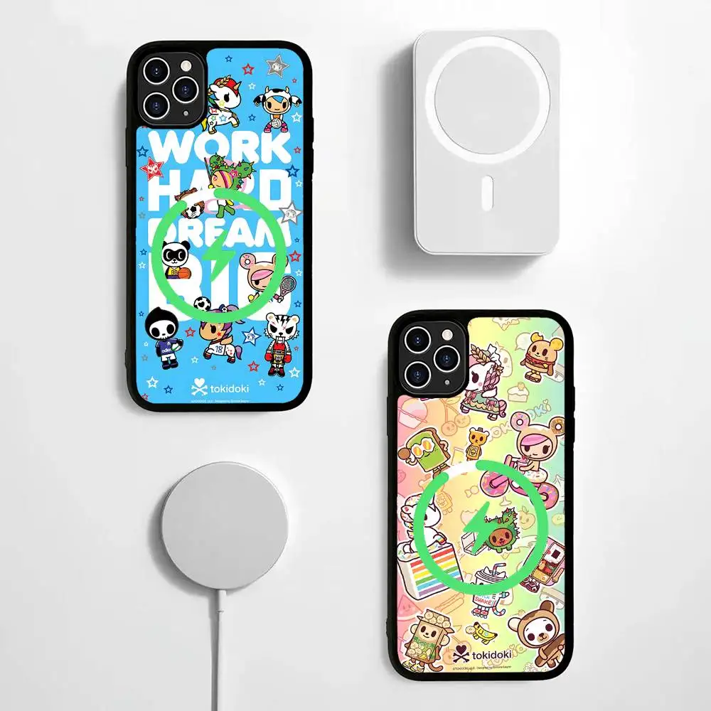 T-Tokidoki-Kawaii For Magsafe Magnetic Wireless Phone Case For iPhone 11 12 13 14 15 16 17 Pro Max Plus Cover