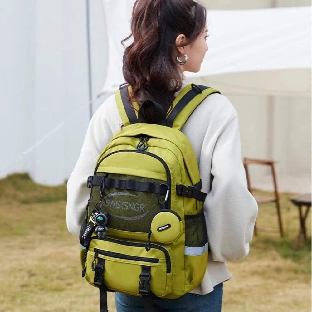 Swiss Style Women’s Backpack Lightweight Anti-Back Pain School Bag Large Capacity Waterproof Travel Bag Campus Student Bag