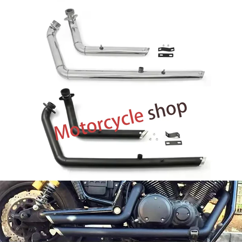 Motorcycle Exhaust Pipe Mufflers Full Exhaust System Drag Pipes Silencer For Yamaha V-Star XV950 Bolt XVS950 XV 950 All Years