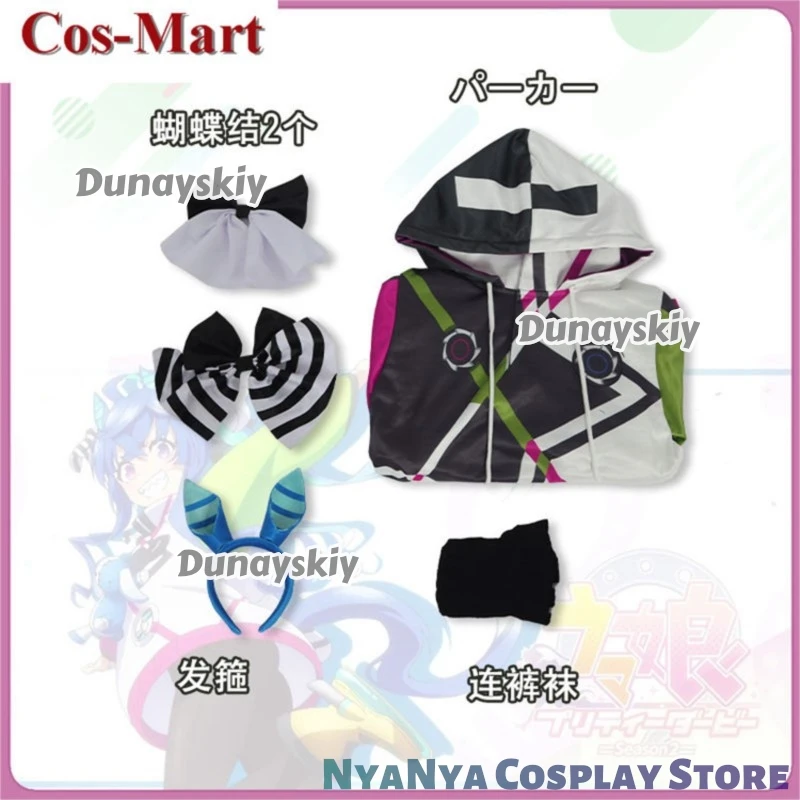 Umamusume Pretty Derby Twin Turbo Cosplay 코스프레 Umamusume Cosplay Twin Turbo 코스프레 Wig Rabbit Boots Halloween Hoodie