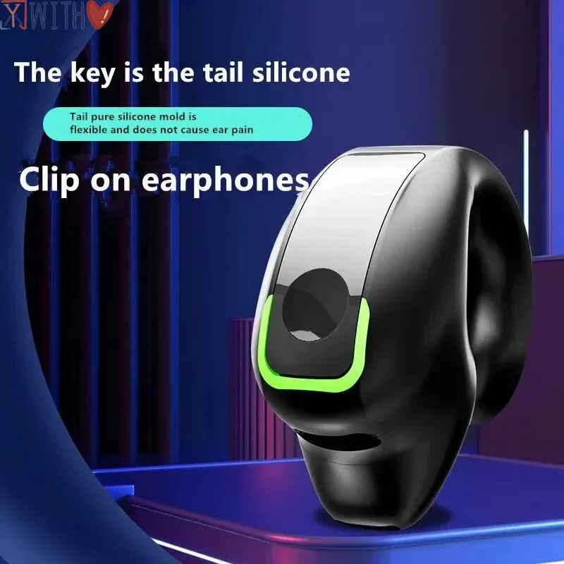 

Bluetooth Earphone Clip On Monaural Inear Motion Stereo Bone Conduction Business Wireless Earphone Mini Monaural Tws Hot Sale