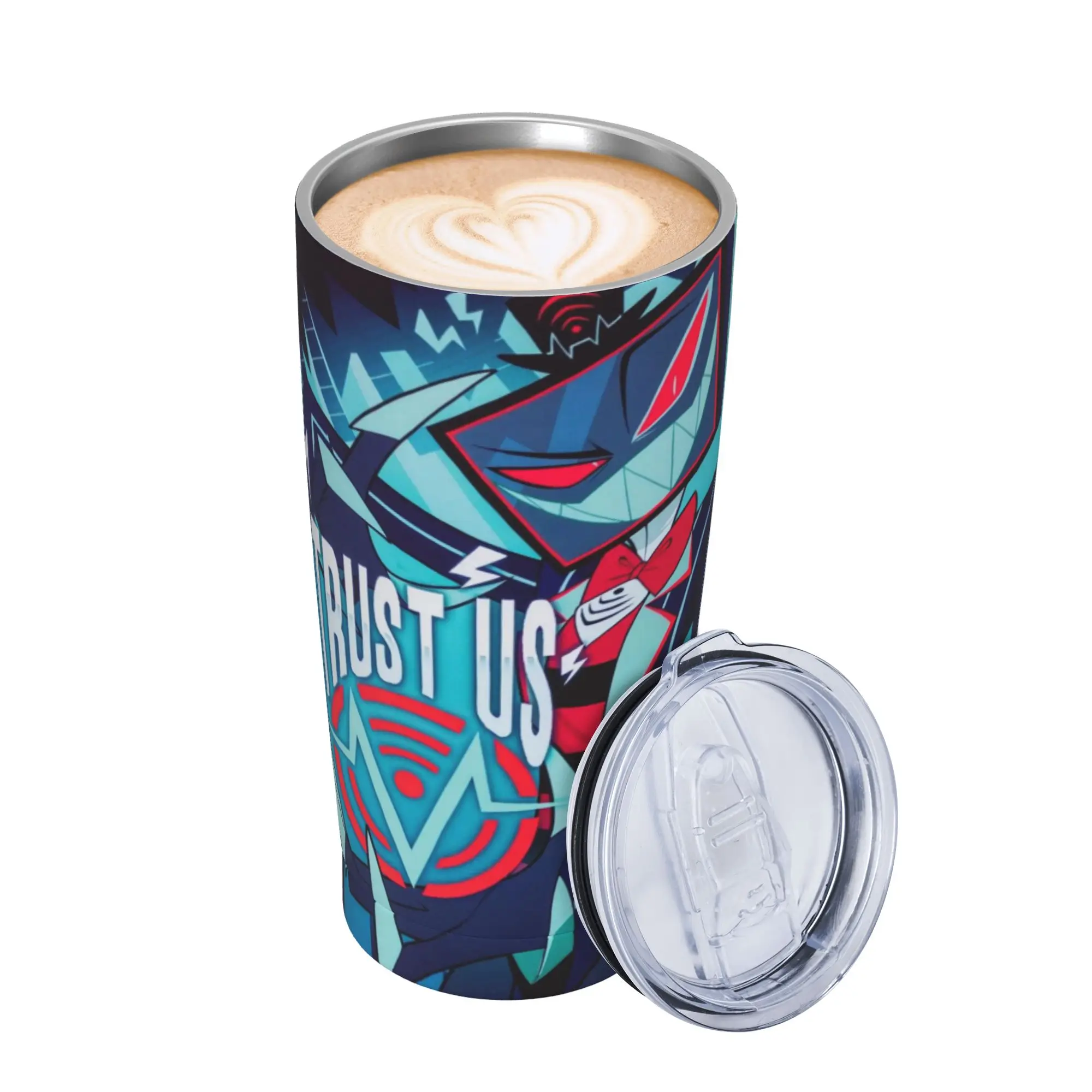 hazbines hoteles alastor vox 2 Tumbler With Straw  Stainless Steel Mugs Cup Double Wall Vacuum Insulated for Cold Or Hot 20oz