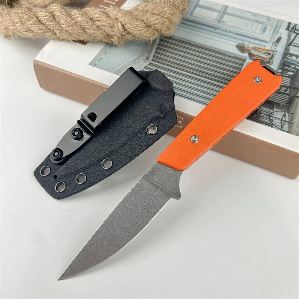 

ОРАНЖЕВЫЙ складной карманный нож для мужчин, 8Cr13Mov Blade G10, универсальный нож EDC с ножнами, идеальный праздничный подарок для кемпинга