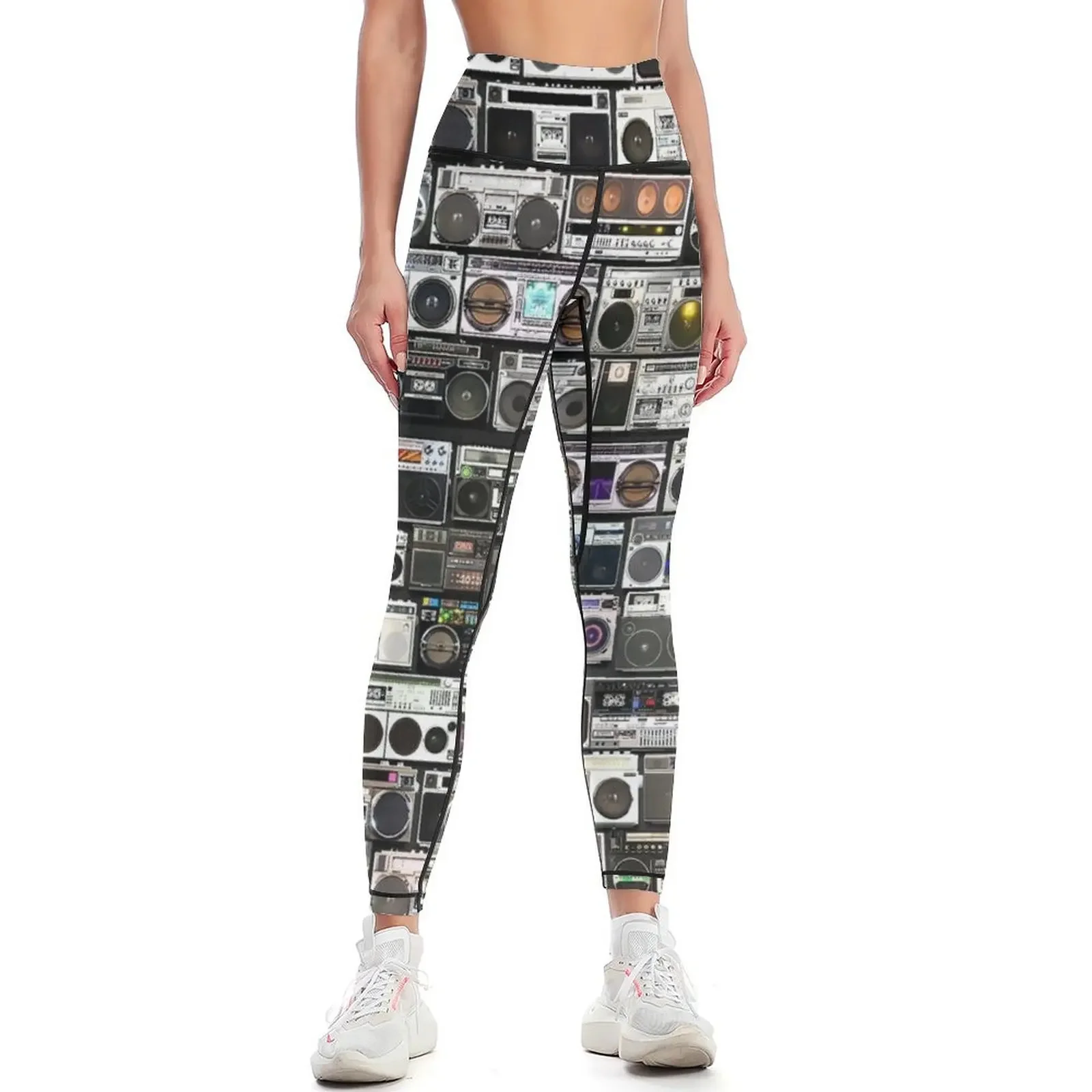 

Boom Box Wall Leggings Training pants active wear Women sportwear legings for fitness Womens Leggings