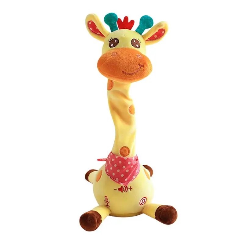 

Singing Giraffe Plush Singing Interactive Toy Twisting Electronic Soft Plush Light Up Talking Repeating Giraffe For Toddler Boys