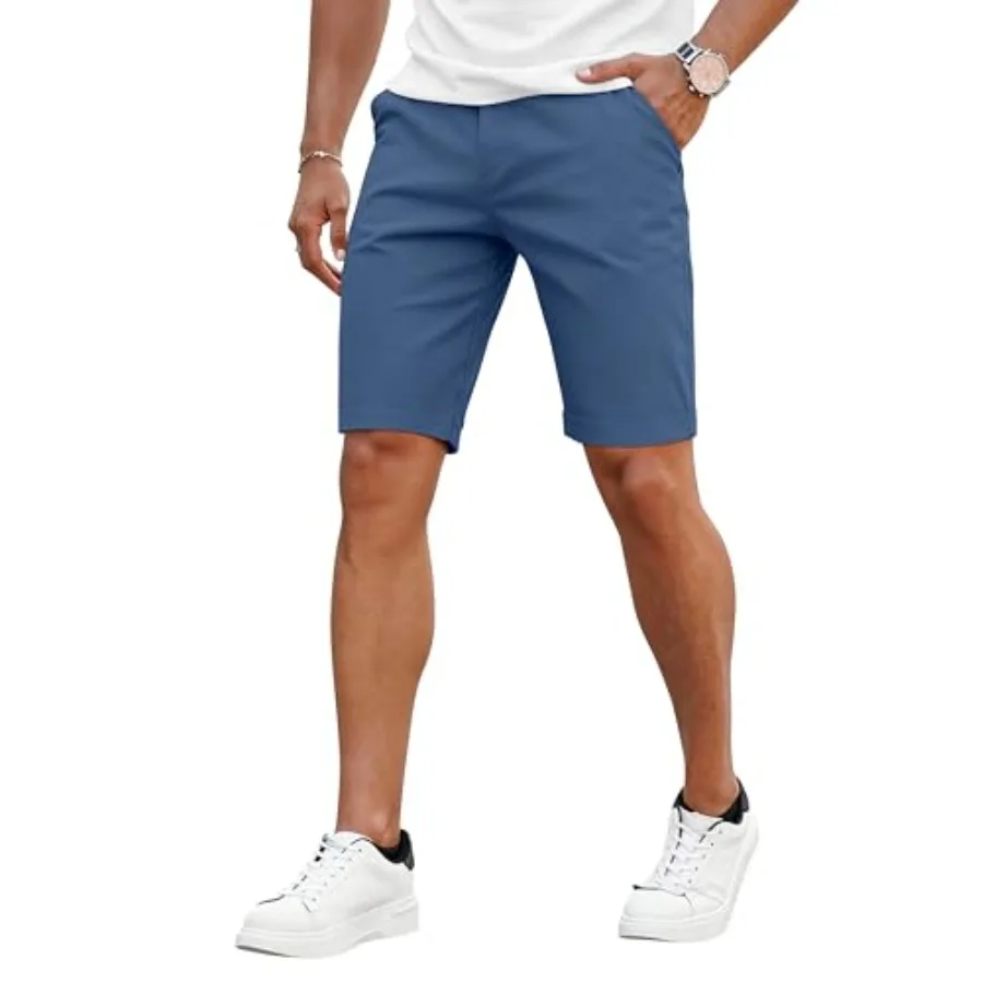 

Мужские шорты GINGTTO Slim Fit, 9-дюймовый шов, эластичные шорты-чинос