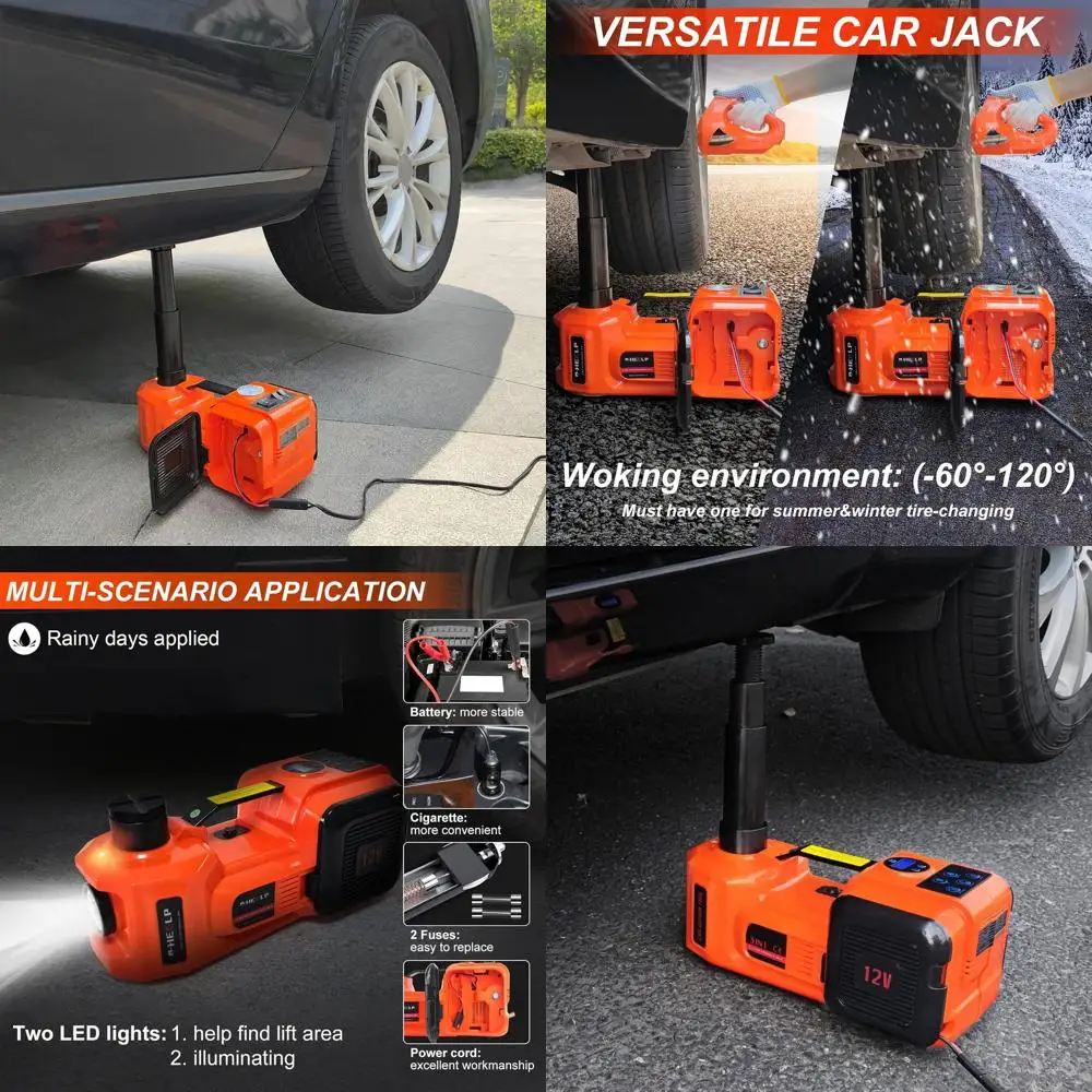 

12V 5-Ton Hydraulic Car Jack Kit with LCD for SUV, MPV, Sedan, and Trucks - Tire Change & Repair Tool