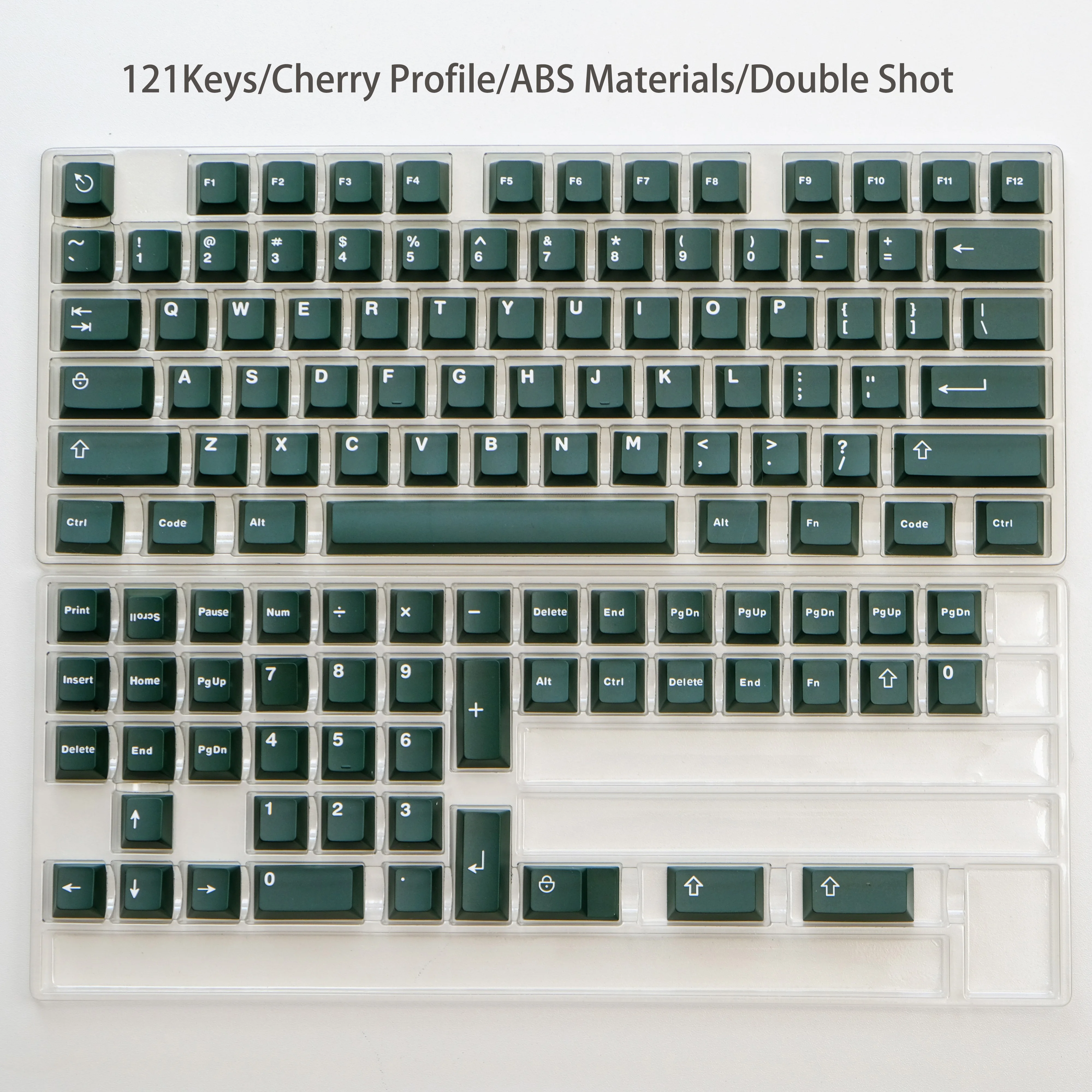 121 Tasten Smaragd Tastatur Tasten kappen Double Shot Abs Keycaps Kirsch profil für Gateron MX Schalter mechanische Gamer Tastatur