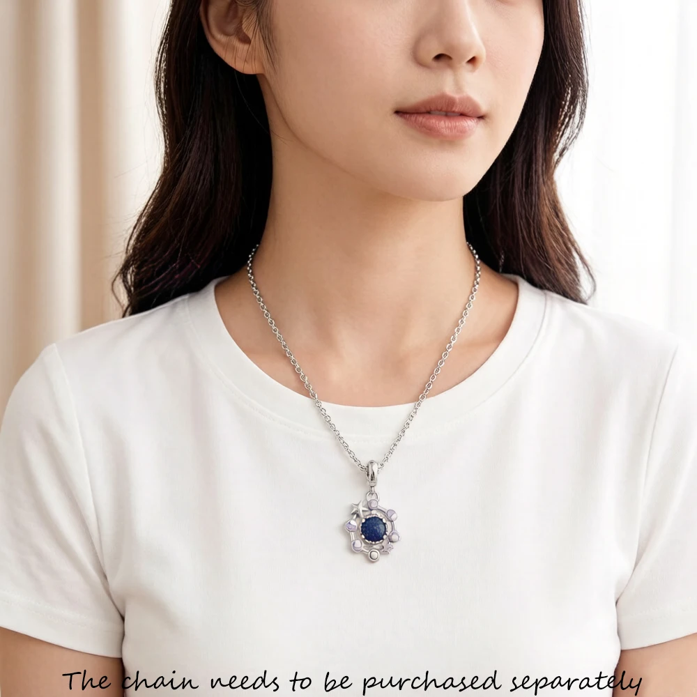 Moon Phase Charms Pendant European Handmade Lucky Jewelry For Loved Ones New Vintage Gift