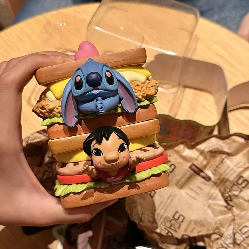 Disney Lilo & Stitch Sandwich Stacking Blind Box Toys Anime Figure Mystery Box Tabletop Ornaments Collection Girl Surprise Gifts