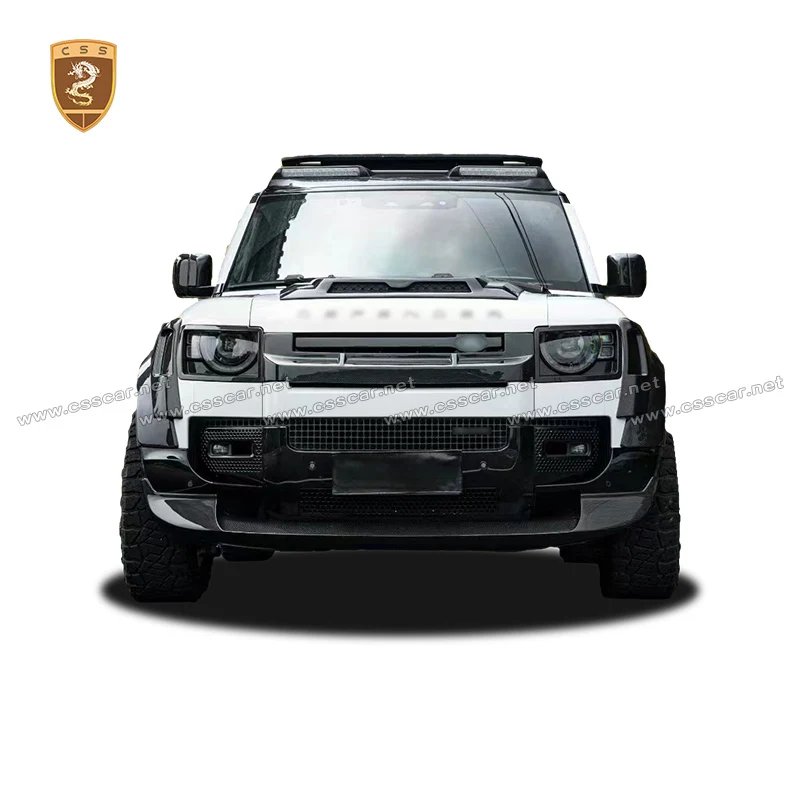 NEW Dry Carbon Fiber Body Kit for Land Rover Defender retrofit KN Style Front Lip Splitter Side Fender Vent Car Wheel Archs