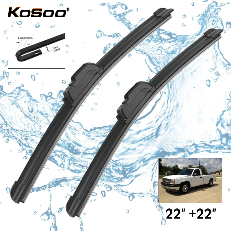 Car Wiper For Chevrolet Silverado 1500 1999-2006 Windshield Rubber Silicon Refill Front Window Wiper 22