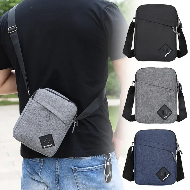 Mochila pequeña para hombre, bolso de hombro de tela Oxford impermeable, bandolera ligera para viaje y trabajo, 1 piezas