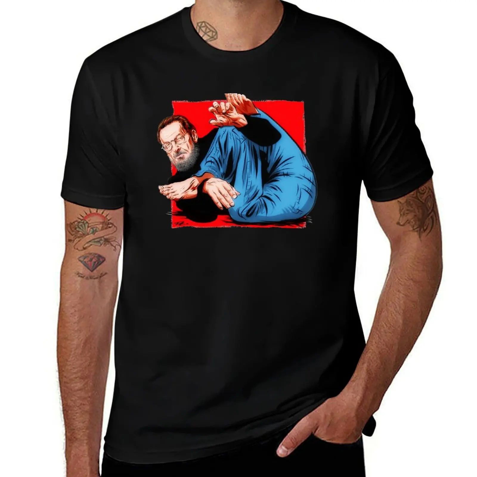 Lars von Trier - An illustration by Paul Cemmick T-Shirt Modern Print Casual T-Shirt