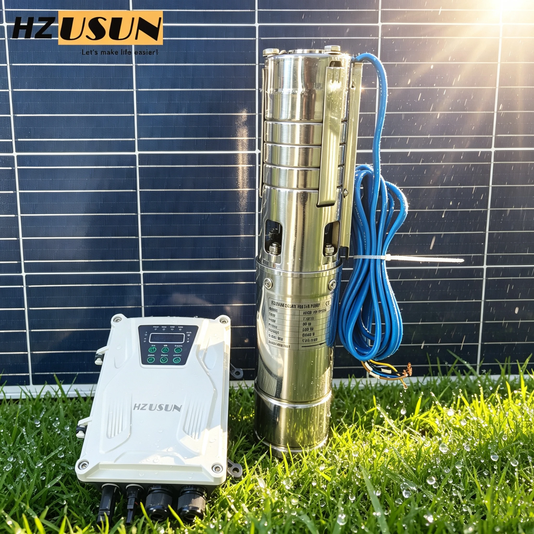 2 HP DC Solar Water Aerator Submersible Air Pump for Aquaculture Fish Farming Oxygen Machine Small Pond Aeration System