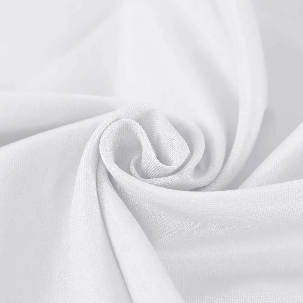 Waterproof 60x120 Rectangle Tablecloth, Stain & Wrinkle Resistant, Polyester for Kitchen, Dining, Weddings & Parties - White