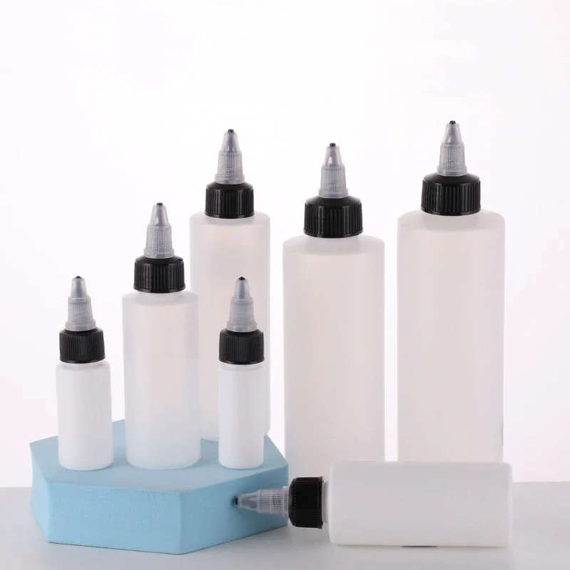 100ml 250ml Extrusion Tip Bottle Translucent Plastic Bottle Painting Ink Gel Cover Adjustment Bottle