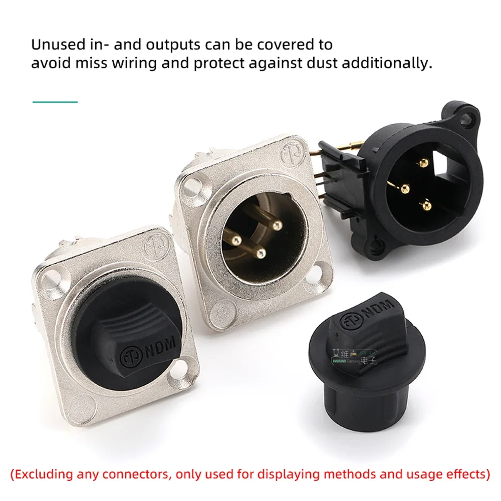 Original Neutrik NDM NDF Dust Proof Cover for Male XLR Socket Connector Neutrik Cannon Receptacles dummyPLUG Protects Cover