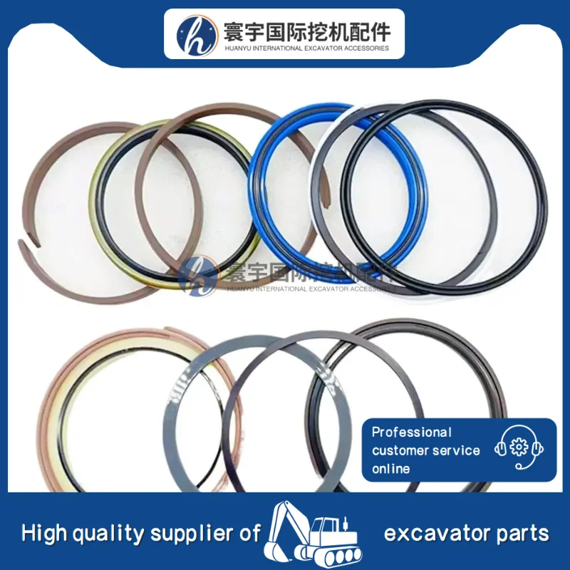 

КОМПЛЕКТ УПЛОТНЕНИЙ, совместимый с JCB JS200 JS200LC Комплект уплотнений рычага ковша стрелы Ремонтный комплект сальника гидравлического цилиндра