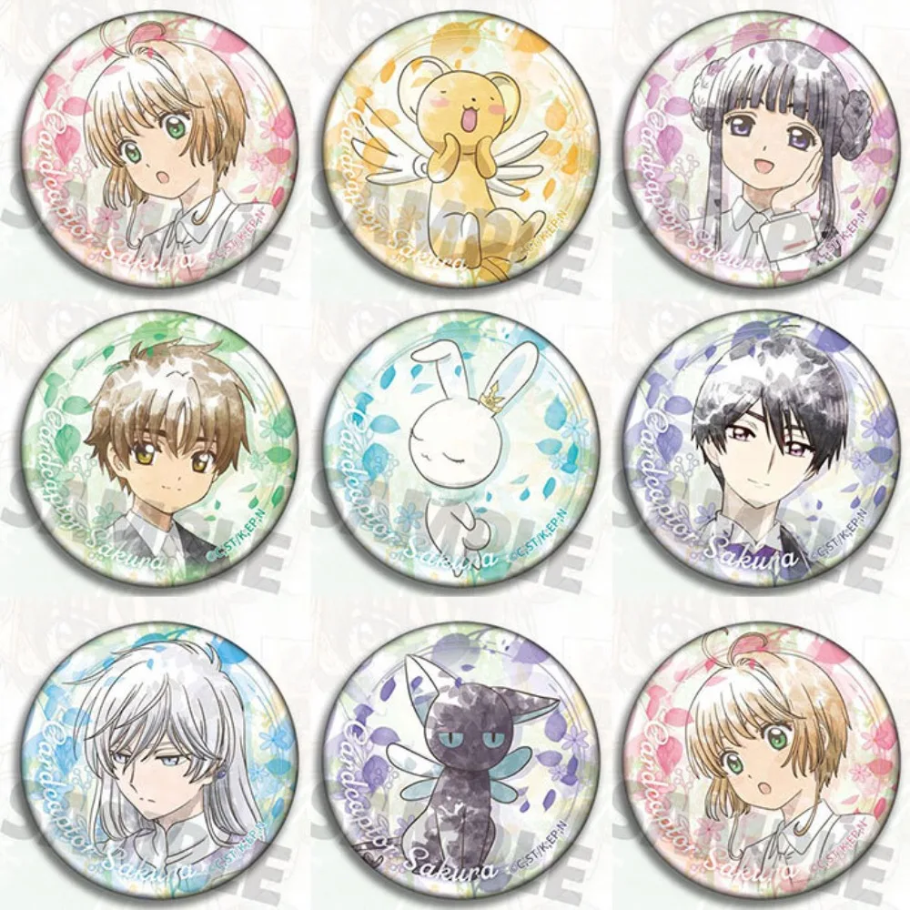 Popular Anime Badge 58MM Peripheral Cartoon Figure Li Syaoran Kinomoto Fujitaka Cosplay Pins Jewelry Gifts for Fans Souvenir