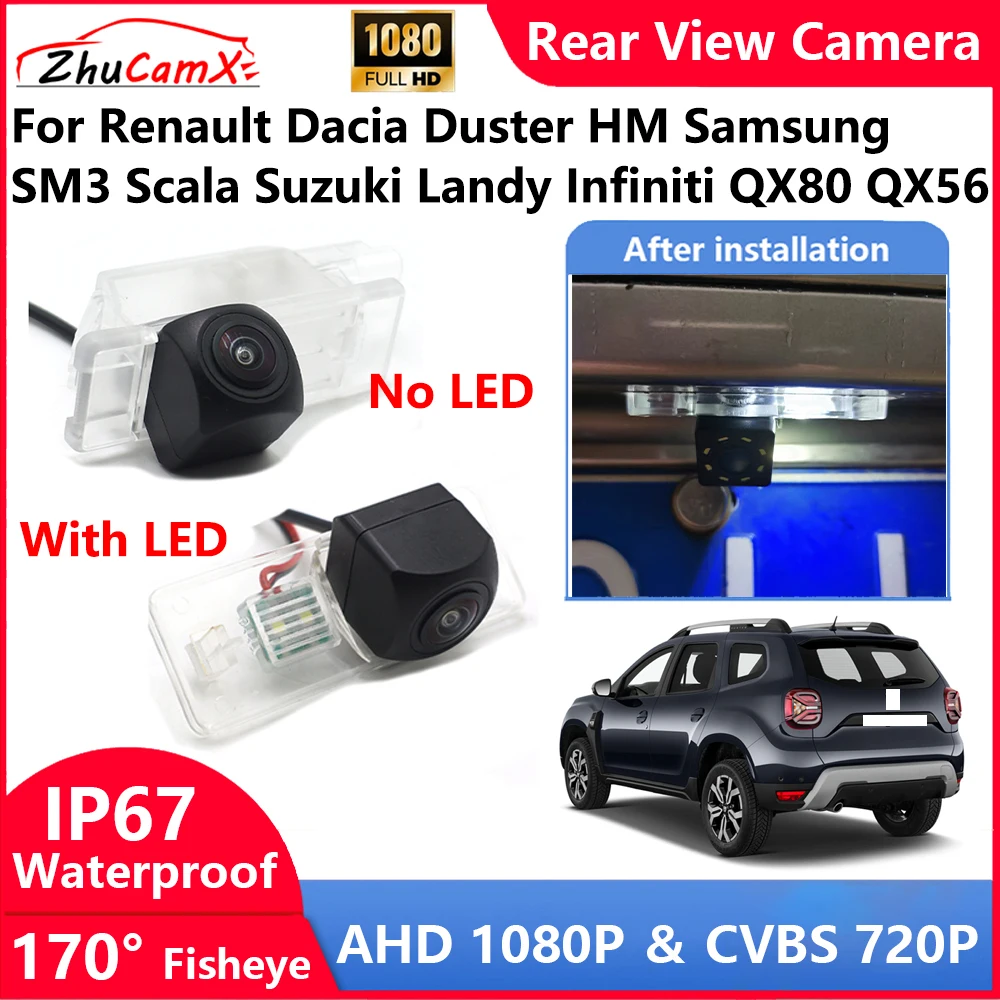 

For Renault Dacia Duster HM Samsung SM3 Scala Suzuki Landy Infiniti QX80 QX56 Backup Parking Reverse Rear view Camera AHD 1080P