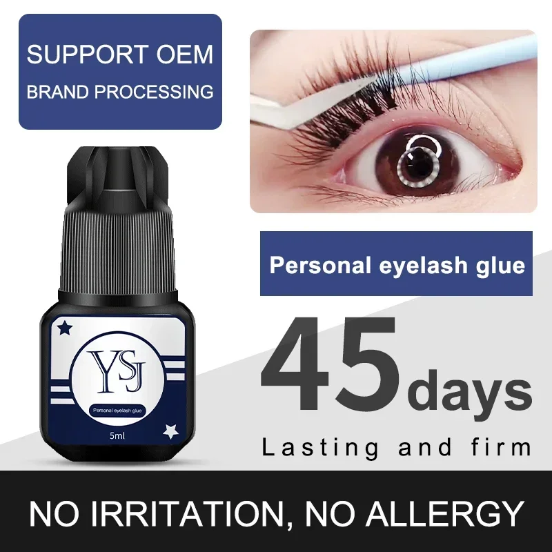 5ml Waterproof Eyelashes Extension Glue Long Lasting Grafting Lashes Glue Quick Drying Adhesive Black Glue No Irritant Makeup