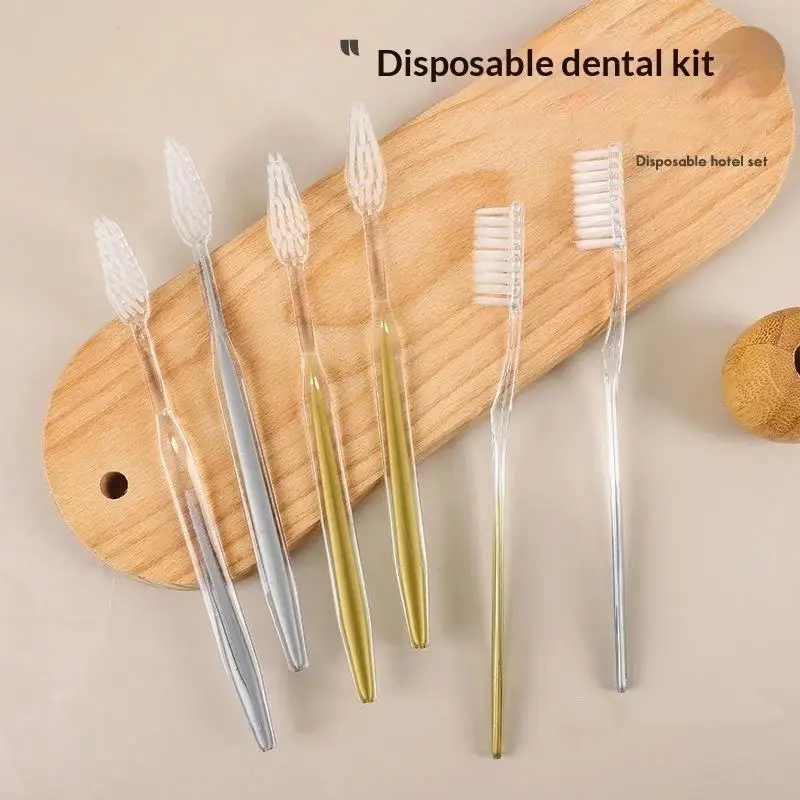 100Pcs Individually Packaged Disposable Travel Toothbrushes Soft Bristles Portable Oral Toiletries For Adult Hotel Guest Camping