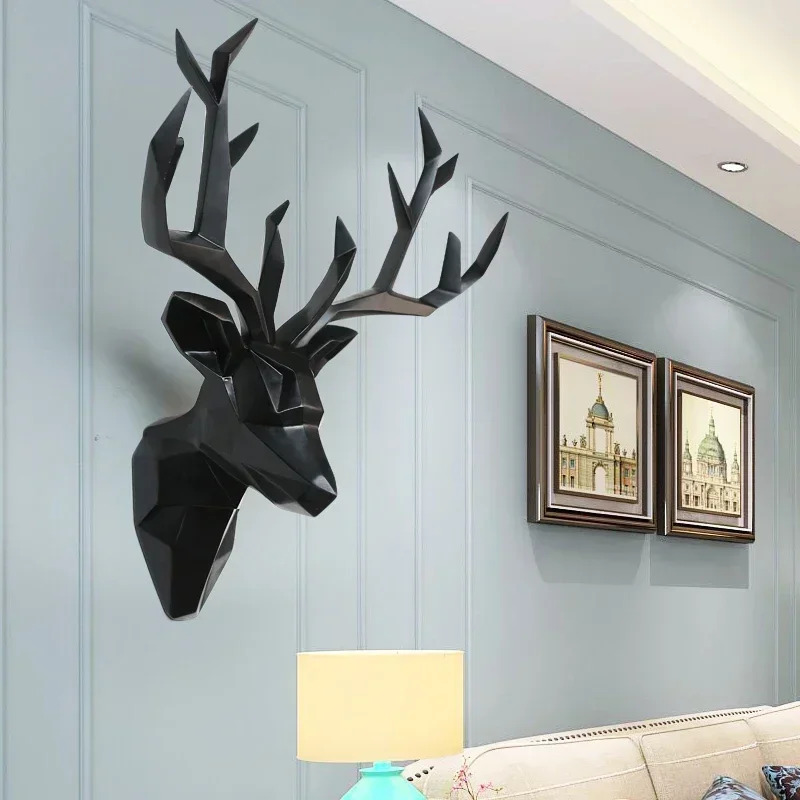 

Large 3D Deer Head Statue, Sculpture Decor, Home Wall Decoration Accessories, Animal Figurine, Wedding Party Hanging Decorations