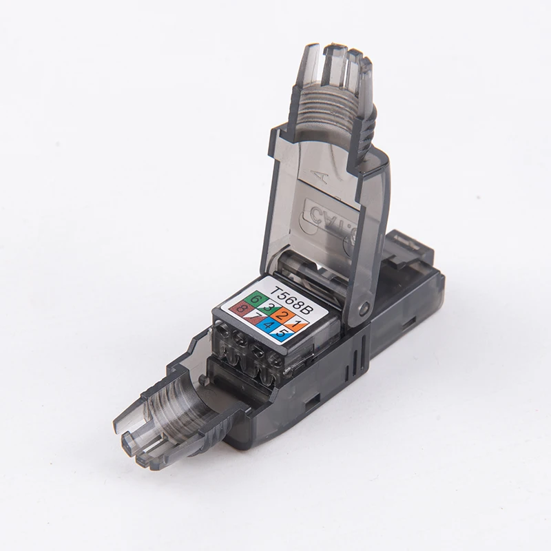 Linkwylan RJ45 Cat.6 UTP Field Connector Modular Plug Toolless Design Compatible with Cat.5e/6/6A 23AWG-24AWG Installation Cable