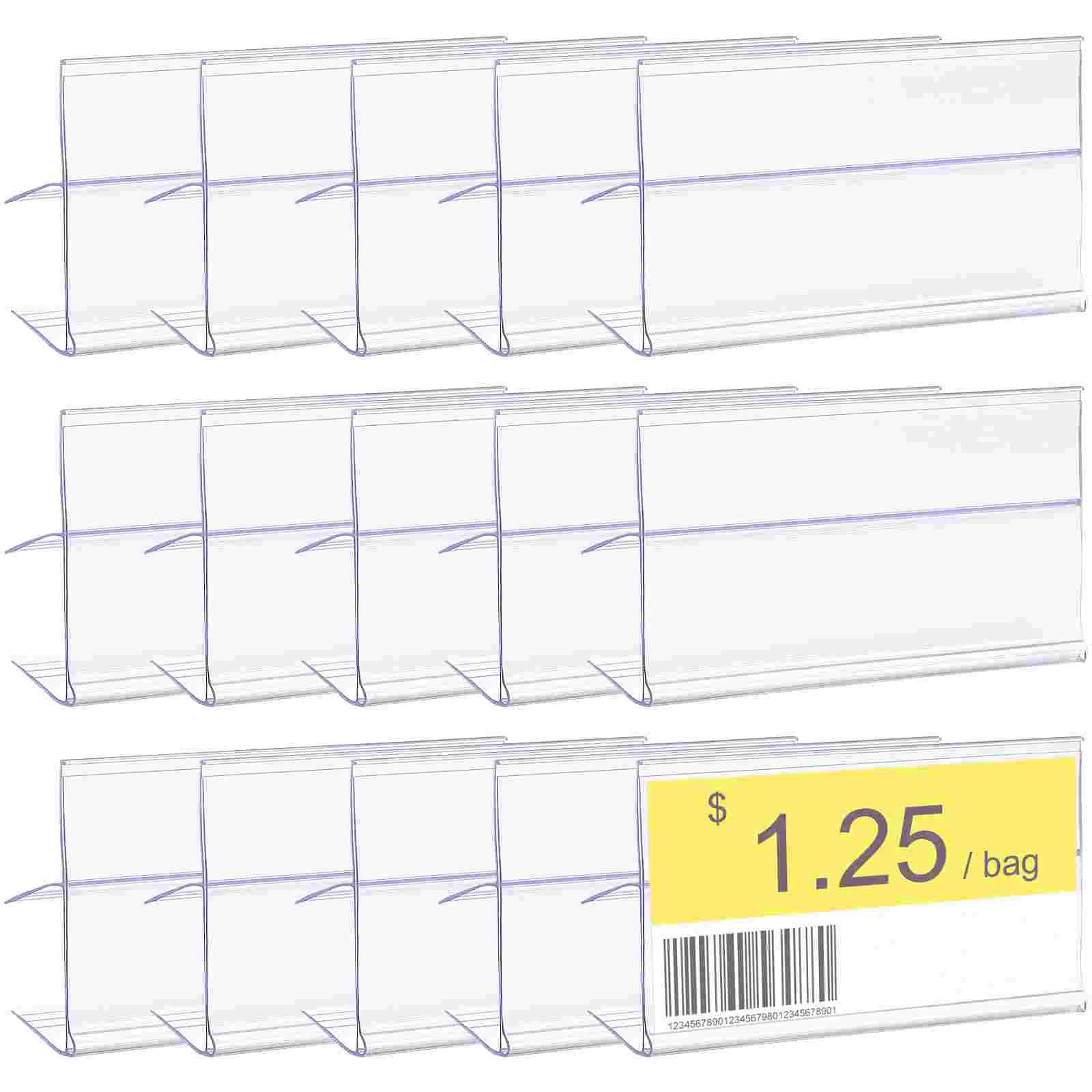 30 Pcs Price Tag Label Holder Merchandise Sign Small Shelf Holders Supermarket Display