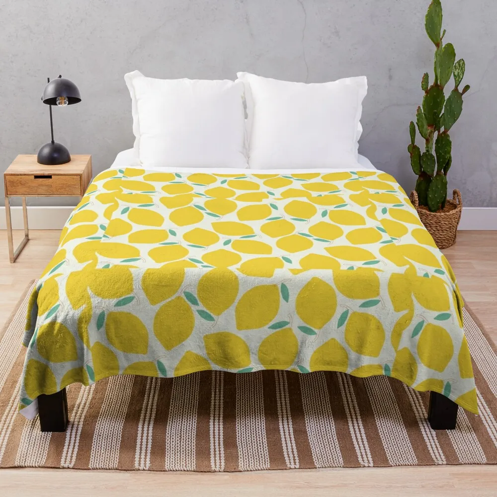 

Cute Lemons Throw Blanket Warm Loose Blankets
