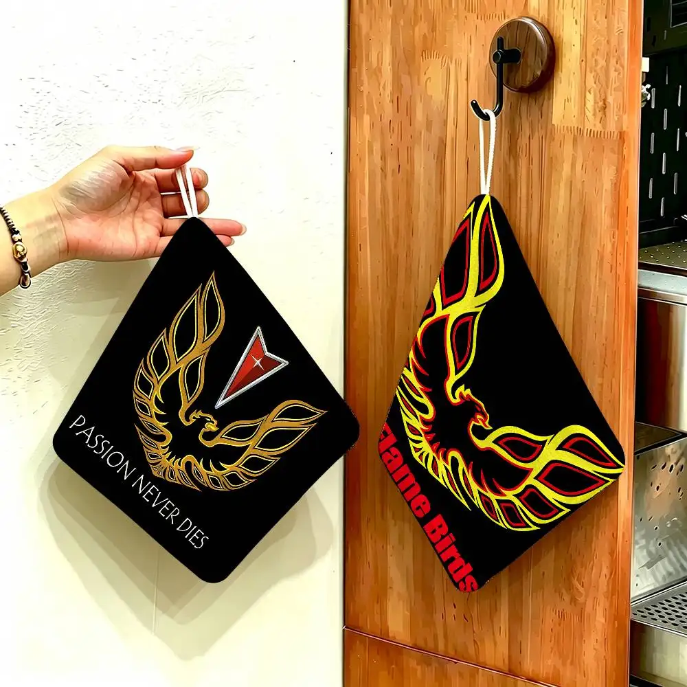 Pontiac Firebird Trans Multi-scene Polyester Cotton Towel, Hanging Hand Wiping Cloth for Kitchen Bathroom Hotel