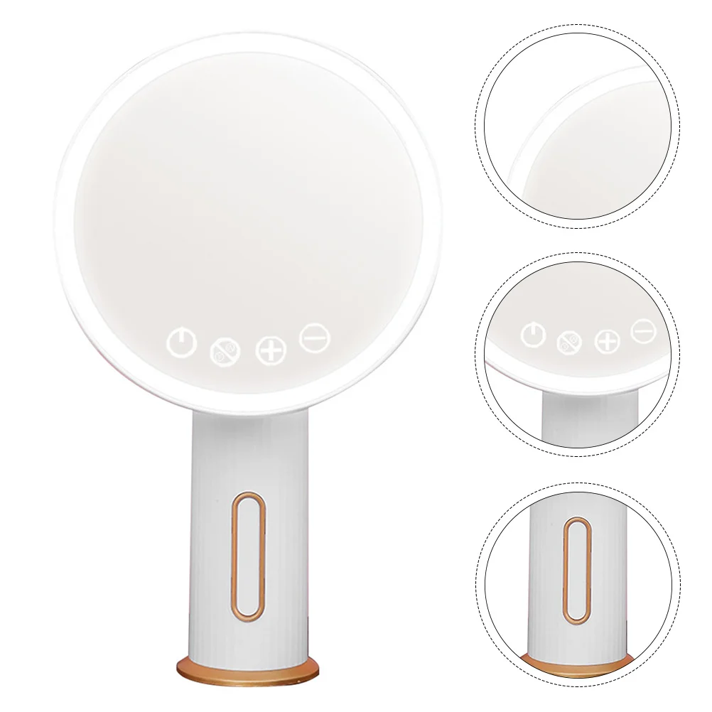 1 قطعة مرآة ماكياج LED مع مصباح LED ساطع مرآة ABS ممتازة ل انعكاس اللون الحقيقي تصميم بسيط أنيق هدية مثالية للنساء