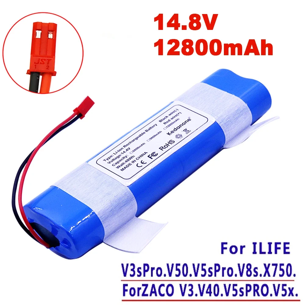 14.8V 9800mah 12800Mah 18650 Lithium Battery For ILIFE V3s Pro V50 V5s Pro V8s X750 Robot Vacuum Cleaner Battery